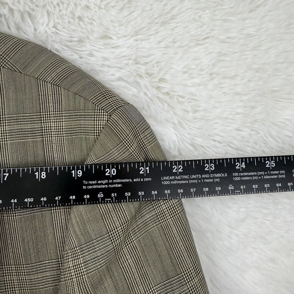Vintage Chaps Ralph Lauren Blazer Size 42 Tall Wool Plaid Sport Coat Suit Jacket